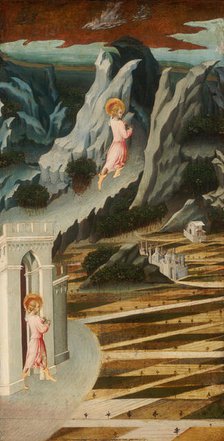 Saint John the Baptist Entering the Wilderness, 1455/60. Creator: Giovanni di Paolo.