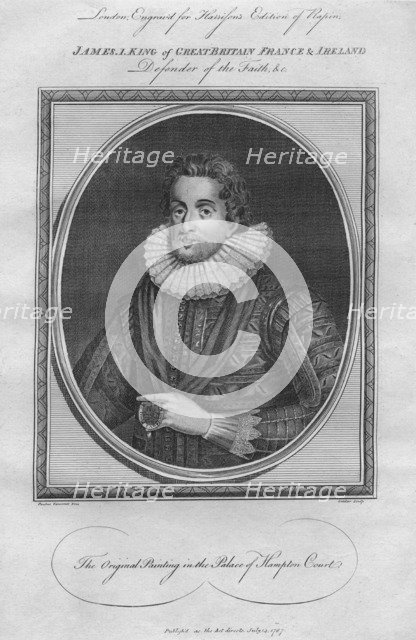 King James I, 1787.  Artist: Anon.