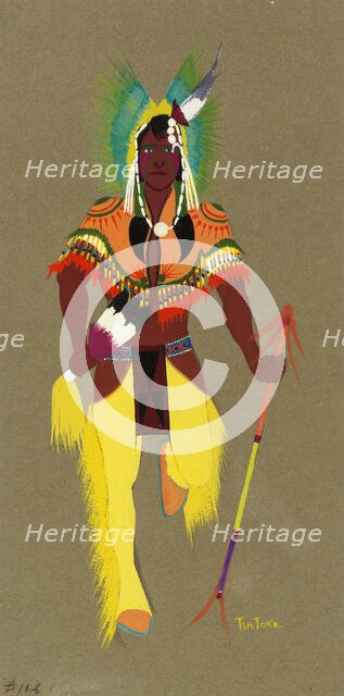 War Dancer, ca. 1915-1937. Creator: Monroe Tsatoke.