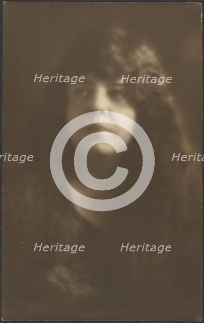 Portrait of a Woman with Hair Down, 1907-1943. Creator: Louis Fleckenstein.