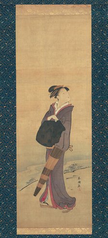 Girl on River Bank, c. 1780/95. Creator: Katsukawa Shuncho.