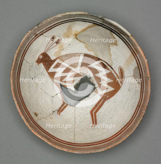 Bowl with Rabbit, c. 1000-1150. Creator: Unknown.