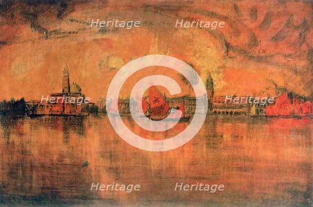 'View of Venice from the Sea', c1896. Artist: Charles Cottet