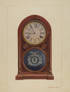 Mantel Clock or Shelf Clock, c. 1938. Creator: Samuel Fineman.