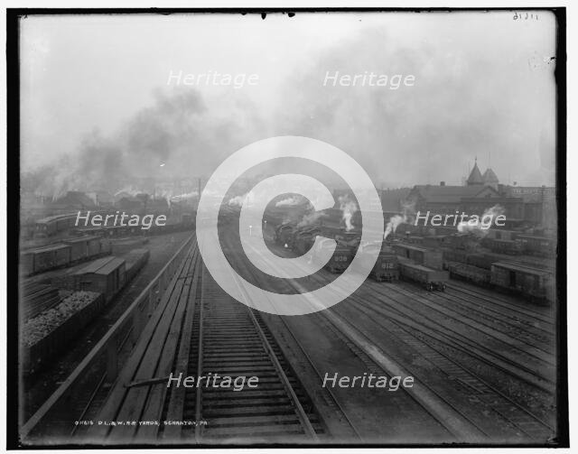 D.L. & W. R.R. yards, Scranton, Pa., between 1890 and 1901. Creator: Unknown.