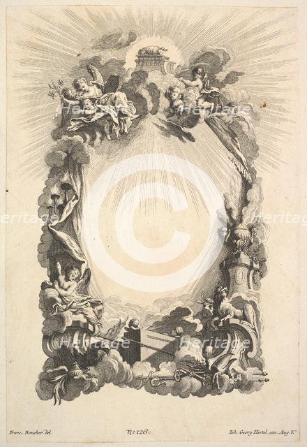 The Ark of the Covenant, from Book of Cartouches, mid-18th century. Creator: Johann Georg Hertel.