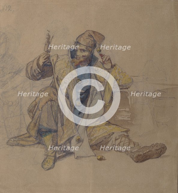 Jester of  Tsar Ivan the Terrible. Artist: Litovchenko, Alexander Dmitrievich (1835-1890)