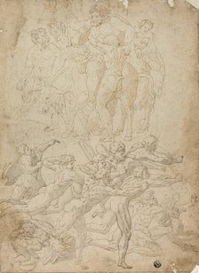 Triumph of Bacchus, Archers Shooting at a Herm, and Other Studies, n.d. Creator: Unknown.