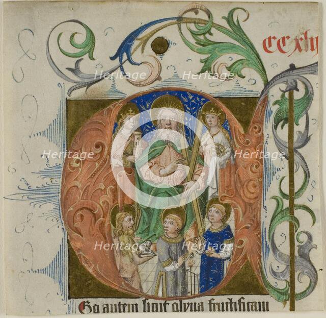 Saints Barbara, Catherine, Andrew, John the Baptist, Lawrence and Thomas à Beckett..., 1460/70. Creator: Unknown.