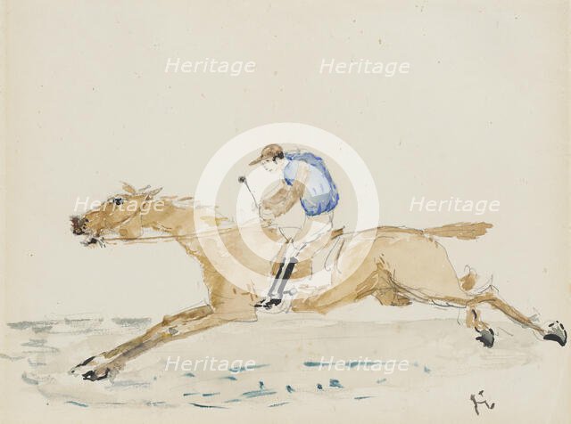 Jockey au Galop, c1878. Creator: Henri de Toulouse-Lautrec.