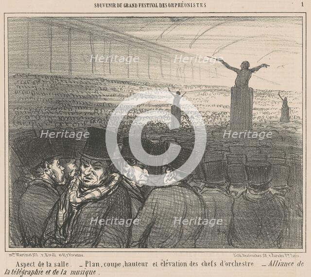 Aspect de la salle, 19th century. Creator: Honore Daumier.