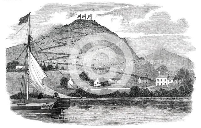 Procession up Hoad-Hill, the Site of the Memorial, 1850. Creator: Unknown.