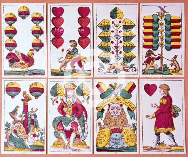 Austrian fortune-telling cards. Artist: Unknown