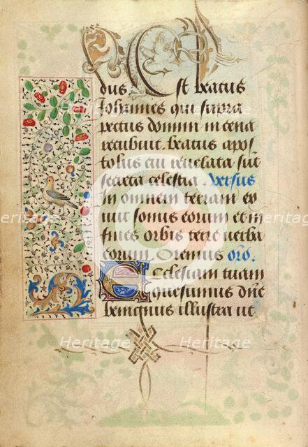 Decorated Text Page; Prayer Book of Charles the Bold, 1469. Creator: Nicolas Spierinc.