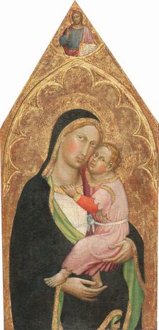 Madonna and Child, with the Blessing Christ [middle panel], c. 1415/1420. Creator: Martino di Bartolomeo di Biagio.