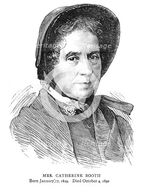 Catherine Booth, wife of William Booth, British founder of the Salvation Army, 1890. Artist: Unknown