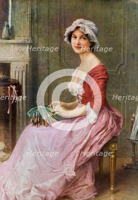 'The Seamstress', late 19th or early 20th century.Artist: Charles Amable Lenoir