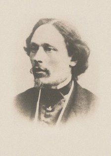 Portrait of the violinist and composer Nikolay Yakovlevich Afanasyev (1821-1898), ca 1860. Creator: Anonymous.