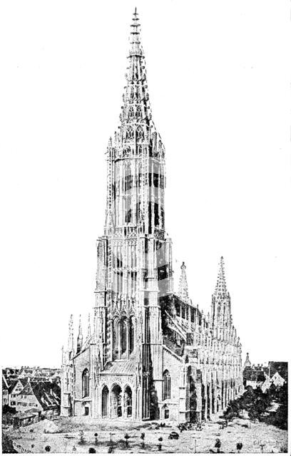 The Cathedral of Ulm, Würtemberg, now completed, 1890. Creator: Unknown.