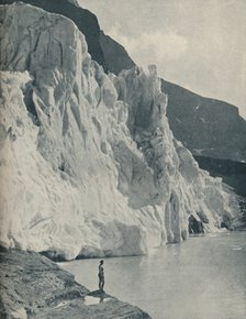 'Tumbling Glacier and Berg Lake on Canada's Loftiest Mountain', c1935. Artist: Mondiale.