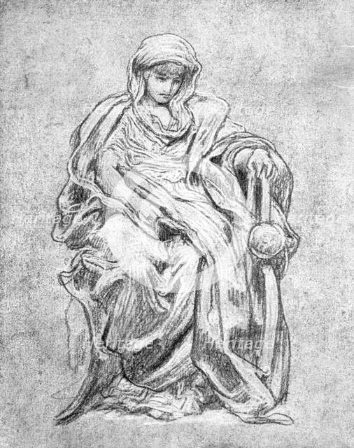''Original study for "Tragic Poetess", after Sir Frederick Leighton, P.R.A.', 1890. Creator: Unknown.