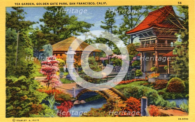 Tea Garden, Golden Gate Park, San Francisco, California, USA, 1932. Artist: Unknown