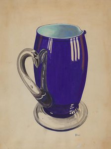 Cobalt Pitcher, 1935/1942. Creator: Robert Stewart.