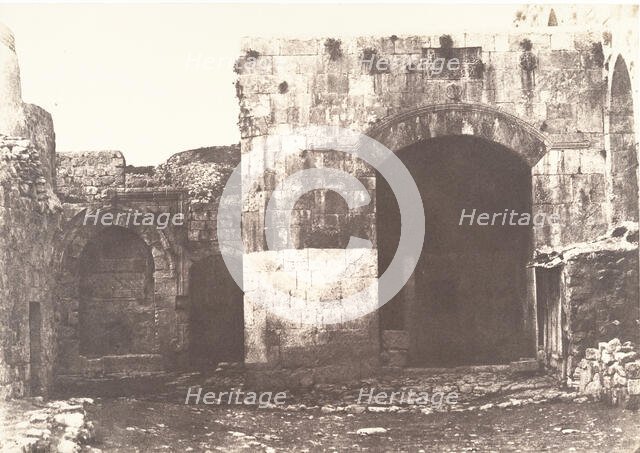 Jérusalem, Porte Saint-étienne, Intérieur, 1854. Creator: Auguste Salzmann.