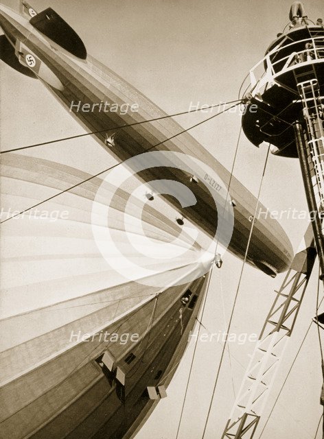 Germany's two mighty airships, the 'Graf Zeppelin' and the 'Hindenburg', 1936. Artist: Unknown