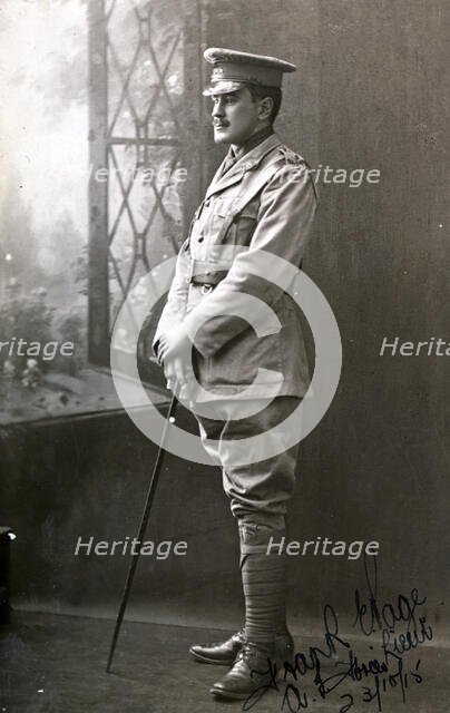 Captain Frank Page MC, photographed in 1915. Creator: Unknown.