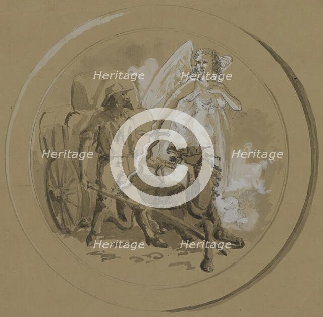 Untitled: Study of a Horsecart, 1855-1859. Creator: Alfred Jacob Miller.