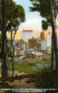 Standard Oil Building and heart of the business district, San Francisco, California, USA, 1926. Artist: Unknown