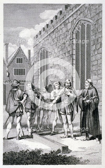 Scene outside the Tower of London, depicting the beheading of Lord Hastings, 1483 (c1850). Artist: Anon