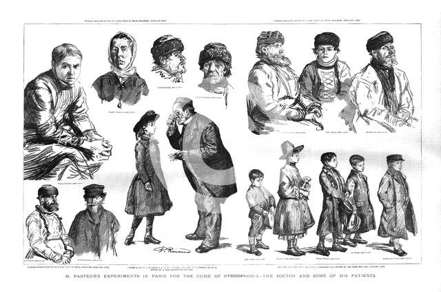 'M Pasteur's Experiments in Paris for the cure of Hydrophobia', 1886. Creator: Unknown.