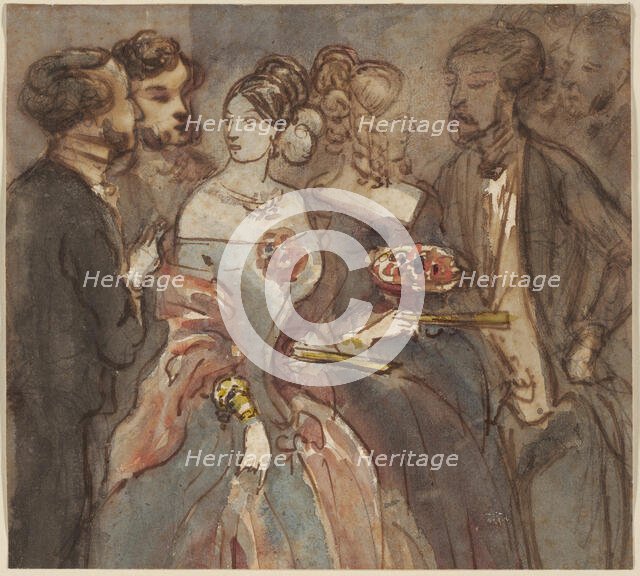 Reception, 1850/1855. Creator: Constantin Guys.