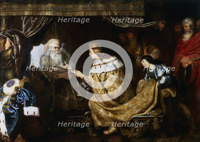 'David Presenting the Sceptre to Solomon', early 17th century. Artist: Cornelis de Vos