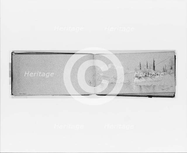 Lake Como, May 3, 1869 (recto, from Sketchbook), 1869. Creator: Jervis McEntee.