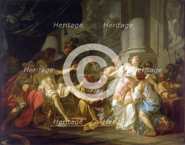 The death of Seneca. Artist: David, Jacques Louis (1748-1825)