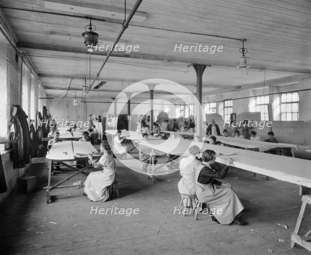 Aircraft manufacturing, Waring and Gillow factory, Lancaster, Lancashire, January 1917. Artist: H Bedford Lemere.