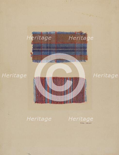 Textile Samples, c. 1938. Creator: Paul Kelly.