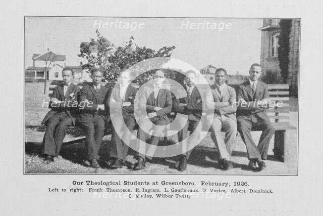 Our theological students at Greensboro, February, 1926, 1927. Creator: Unknown.