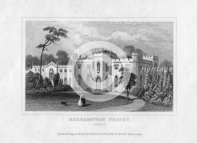 Roehampton Priory, Surrey, mid 19th century. Artist: Unknown