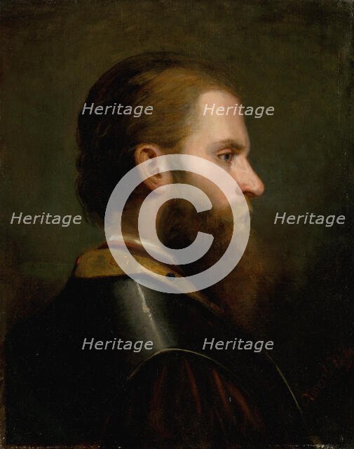 Head Study of a Man, around 1850. Creator: Friedrich von Amerling.