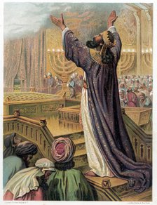 Solomon's prayer at the consecration of the Temple, c1870. Artist: Unknown
