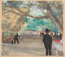 The Curtain, c. 1880. Creator: Edgar Degas.