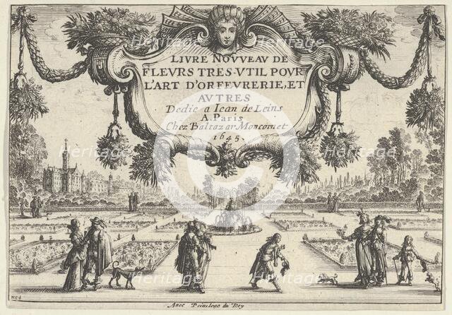 Title Plate, from Livre Nouveau de Fleurs Tres-Util, 1645., 1645. Creator: Nicolas Cochin.