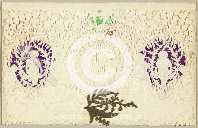 Untitled Valentine (Reclining Couple with Putti), 1860/69. Creator: Berlin & Jones.