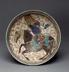 Bowl with Prince on Horseback, Iran, 12th-13th century. Creator: Unknown.