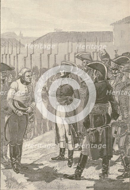 'Bonaparte, Surprised at Lonato..., Compels 4000 Austrians To Surrender', 1796, (1896). Artist: JW Evans.