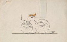 Design for 4 seat Phaeton, no top (unnumbered), 1850-70. Creator: Brewster & Co.